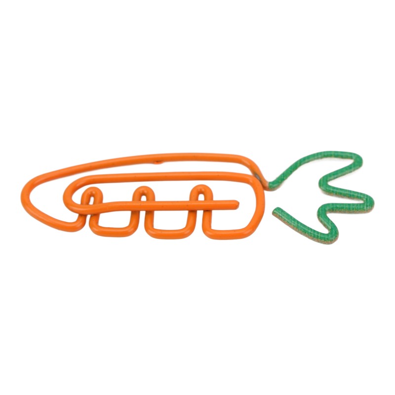 100Pcs Carrot Paper Clips Carrot Style Electroplated Metal Nonslip Rustproof