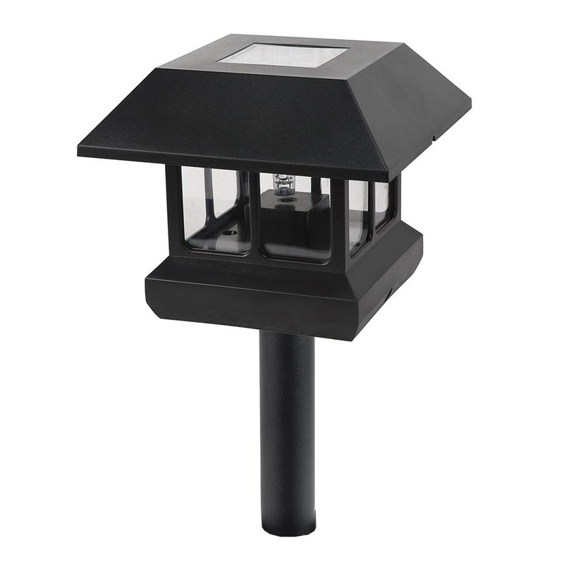 Sterno Home GL23124 GL23124BK Paradise Plastic Solar Post Light with