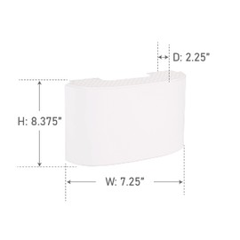 Craftmade CH2000-W Builder Curved Door Chime, 8"H x 7"W x 2"D, White