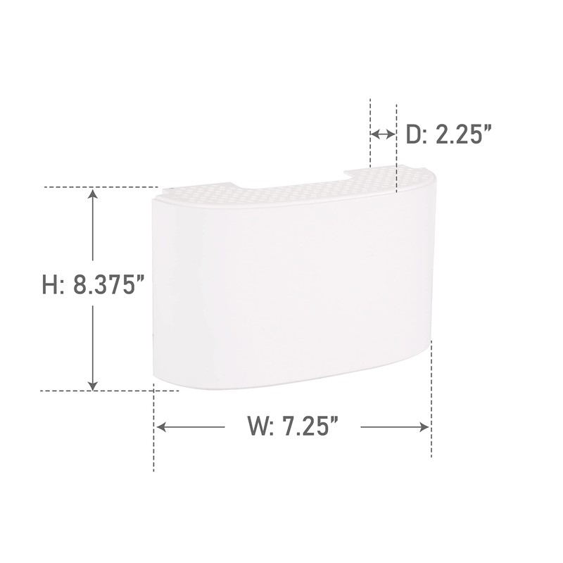 Craftmade CH2000-W Builder Curved Door Chime, 8"H x 7"W x