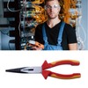 8 Inch Insulated Nose Pliers High Voltage Resistant 1000V Chrome