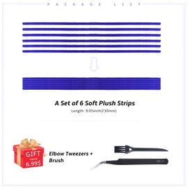 Soft Plush Soleplate Strip Compatible with Dyson V6 V7 V8 V10 V11 V12 V15 DC58 DC59 DC62 DC72 DC74 Vacuum Cleaner Head Soleplate Felt Strip Replcement Parts 6 Strips