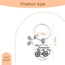 Cycling Gifts Keychain for Dad Grandpa Retirement Gifts for Bicycle Enthusiasts Men Women Anniversary Valentines Day Gifts for Wife Husband Birthday Gifts for Cyclists Gifts for Son Bicycle Lovers