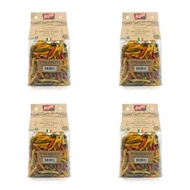 Sophia Foods Four-Color Bronze Dye Torchietti Pasta, 1lb Bag (4-Pack) - Organic, Artisanal, and Made in Italy