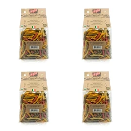 Sophia Foods Four-Color Bronze Dye Torchietti Pasta, 1lb Bag (4-Pack) - Organic, Artisanal, and Made in Italy