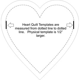 Choice of Size Acrylic Heart Quilt Template (8.5")