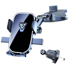 Piwaal Pro Dashboard Phone Holder - 360° Rotating Car Mount with 6.8kg Suction, Universal Fit for 4-7" Phones (Air Vent/Windshield/Dashboard)