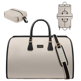 LOVEVOOK Garment Bags for Travel,3 in 1 Garment Duffle Bags for Travel with Shoe Pouch,Carry on Garment Bag for Women Men,Hanging Suitcase Suit Dress Business Travel Bag Weekender Bag