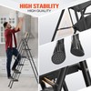 LUISLADDERS 5 Step Ladder with Handrails, Folding Step Stool with