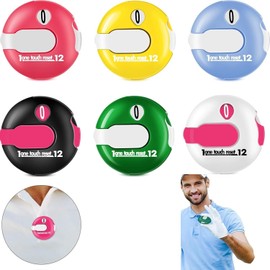 Liyquint 6pcs Golf Score Counter Mini Golf Stroke Counter Golf Counter Clicker Golf Accessories for Women Men Scoring Keeper with Touch Reset and Clip Attachment to Scorekeeper Glove (6)