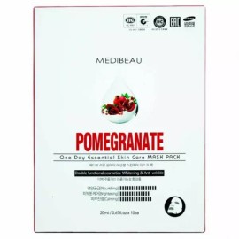 Mediheal 원데이 메디뷰 스킨케어 마스크팩 20ml-석류 10매입 에센셜 One Day Medi-View Skincare Mask Pack 20ml - Pomegranate 10 Sheets Essential