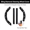 CAR PASS 2PCS Bling Diamond Segmented Steering Wheel Cover with