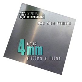 Aluminium Sheet 4 mm 5083 100 mm x 100 mm (10 cm x 10 cm)
