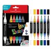 Faber-Castell Shake & Paint Markers: Classic - 6 Count Dual