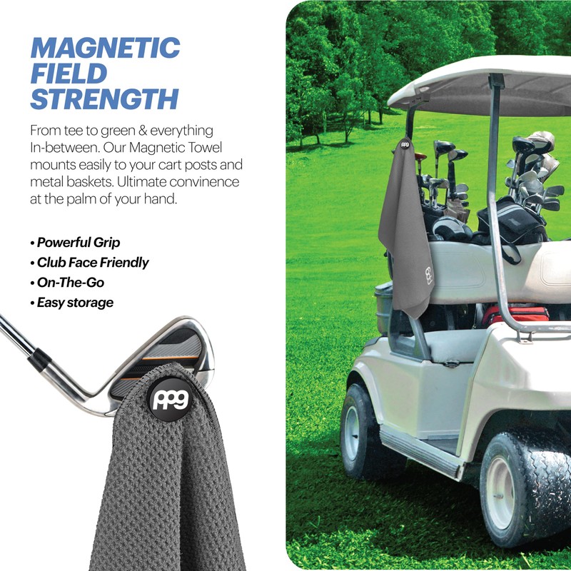 PPG Magnetic Golf Towel, Blue | Premium Microfiber Golf Towel