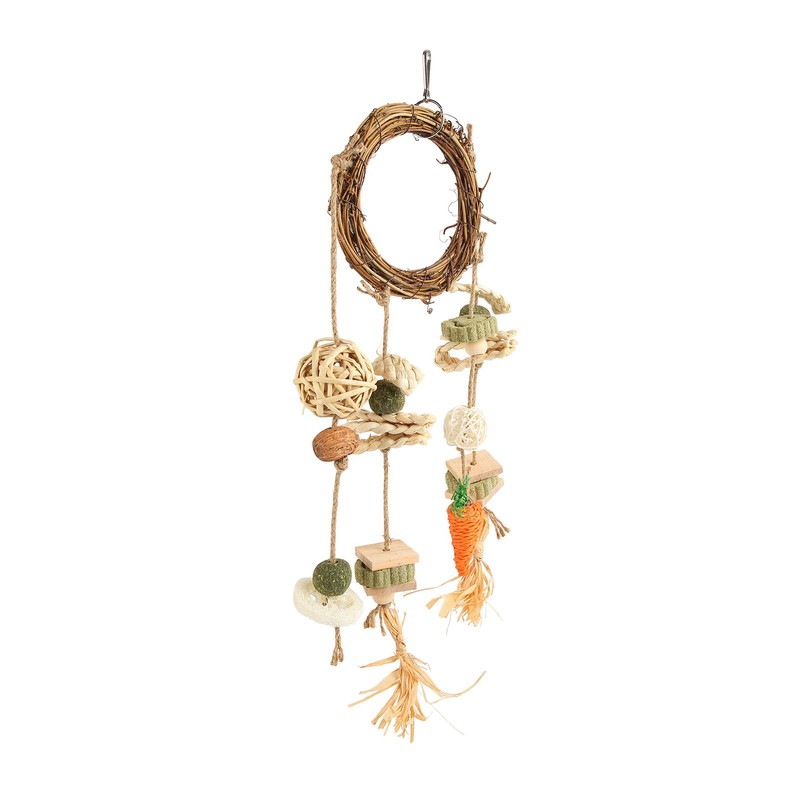 Rabbits Cage Hanging Chew Toys Safe Teeth Grinding Healthy Bunny