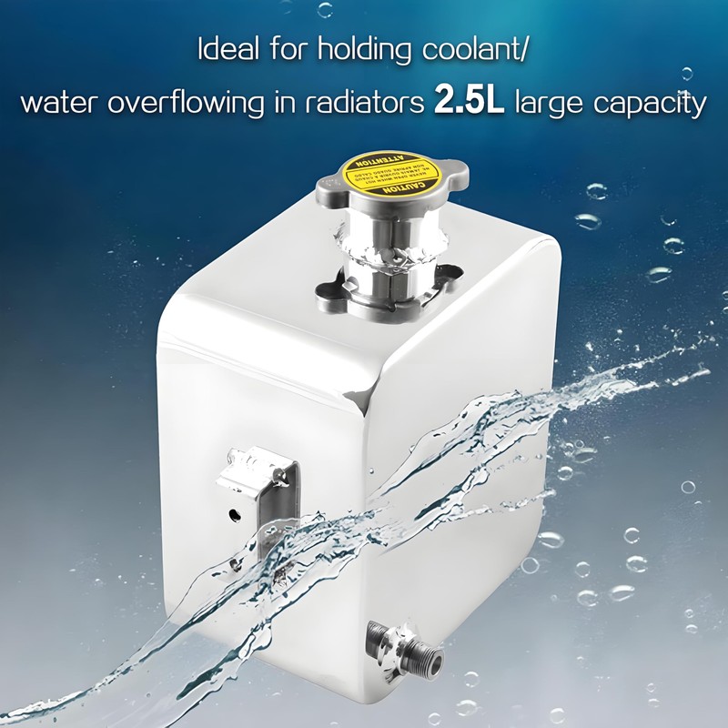 RYANSTAR Universal 2.5L Water Coolant Expansion Overflow Water Tank Reservoir