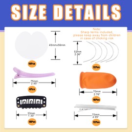 Glarks 574Pcs Hair Extension Tools Kit Including 4 Colors Micro Ring Links Beads, Micro Beads Plier, Hook Needle Pulling Loop, Hair Extension Plier, Duckbill Hair Clips, Combs, Mini Rubber Bands