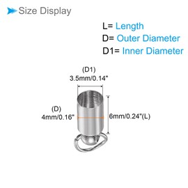 CoCud Leather Cord End Cap with Lobster Claw Clasps, 3.5mm ID, Jewelry Connector Findings Silver Tone - (Applications: for Bracelets Necklaces), 5-Pieces