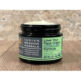 Indian Meadow Herbals Love Your Face Cream (2oz) – Deep Penetrating Rich Moisturizer Cream - Petroleum-Free Skin Repair Cream for All Skin Types