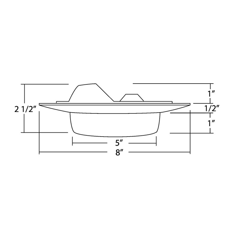 NICOR Lighting 6 in. White Recessed Shower Trim with Lexan