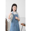 Pincy Cotton Denim Apron, Unisex Adjustable Bib Apron with Pockets
