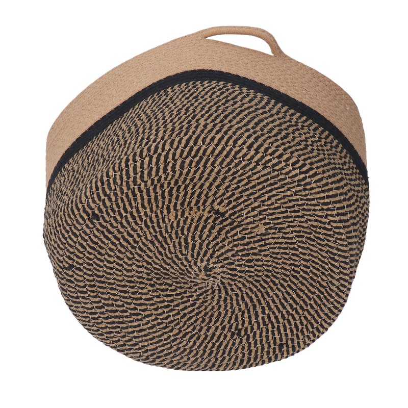 Woven Laundry Basket Cotton Rope Multifunctional Clothes Storage Hamper with