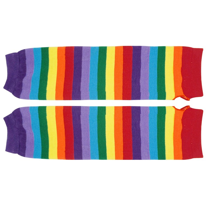 Bienvenu Winter Arm Hand Warmer Knitted Long Fingerless Gloves Mitten,Rainbow