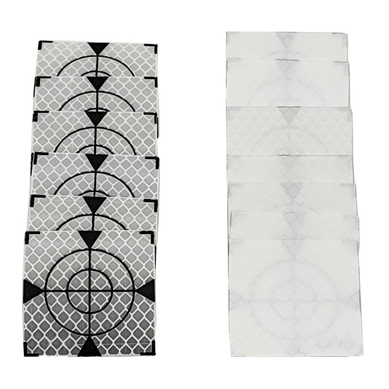 100pcs High Visibility Total Station Target Sheets, Self Adhesive Reflective