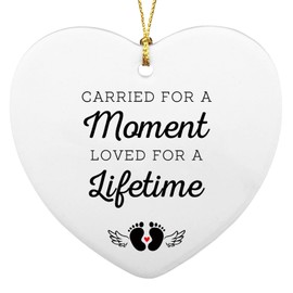 Miscarriage Gifts for Mothers Dad Christmas Ornaments Baby Loss Memorial Gifts Sympathy Gift for Loss of Baby in Memory of Pregnancy Baby Gift Carried for a Moment Loved for a Lifetime