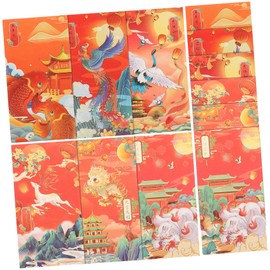 Operitacx 24 Stk trendiger roter Umschlag Chinesischer Geldumschlag kreatives rotes paket chinesische rote pakete chinese new year chinesisch Neujahrsgeschenk Geldtaschen Papier