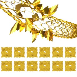 VEKEK 12 Pcs Gold Christmas Ceiling Decorations,Christmas Foil Garland Festive Ceiling Hanging Decorations,Christmas Hanging Decorations for Indoor Outdoor Foil Garland Festive Hanging Decorations
