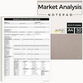 Real Estate Agent Supplies – Real Estate Market Analysis Notepad for Listing Realtor Folders. A Checklist Form to Help Determine Residential Market Value. 50 Sheet Pad 8.5X11. Made in the USA. .