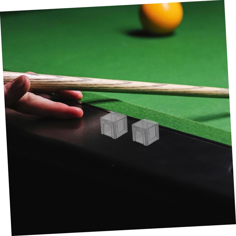 WHAMVOX 3pcs Transparent Acrylic Pool Cue Chalk Case Durable Billiard