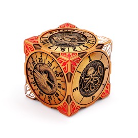 HTSHO Spinner Dice, Metal DND Dice for D&D, Dungeons and Dragons, Roulette Dice Spinner for RPG MTG Table Games (Gold)