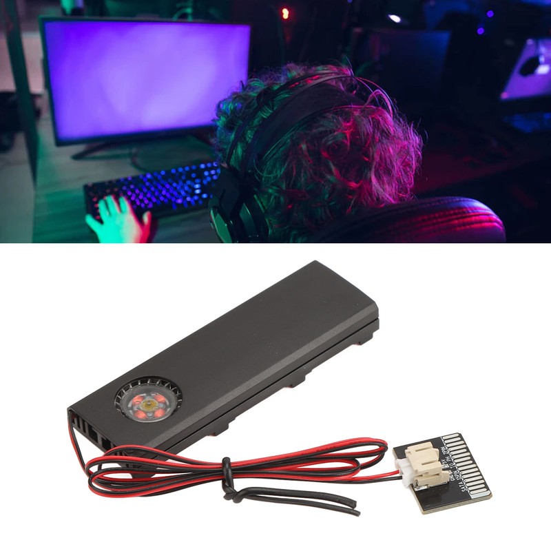 M.2 NGFF NVME SSD Heatsink Quadruple Heat Dissipation 5V Fan