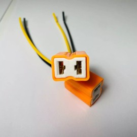 Fyre Flys 2pc H7 Female Pigtail Ceramic Headlight Fog Light Connector Plug Adapter Socket