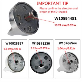 Walmine W10594481 Stove Burner Control Knobs Replacement for Whirlpool, Replaces AP6023301 PS11756643 EAP10594481