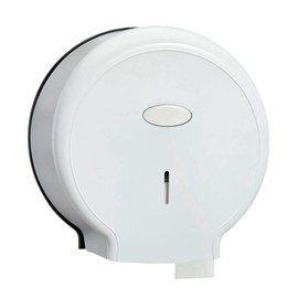 Jumbo Toilet Paper Roll Dispenser Punch Free Waterproof Wall Mount Single Roll Tissue Dispenser Holder for Bathrooms White