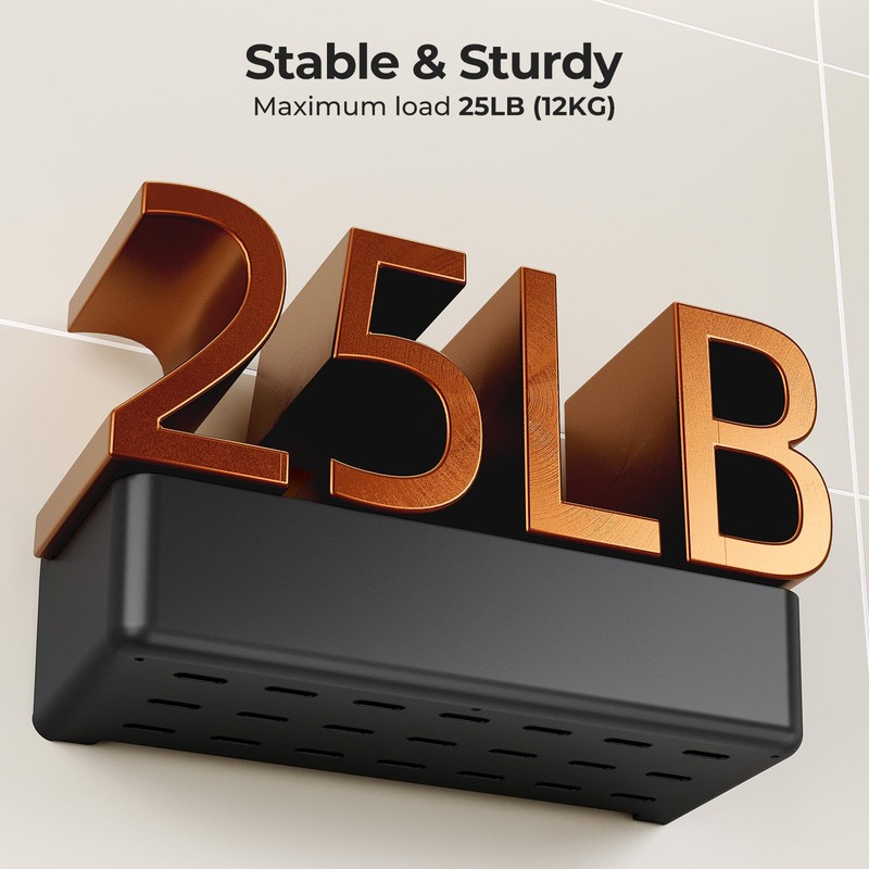 Orimade Shower Caddy 5-Pack, No-Drill Adhesive Shelves for Bathroom, Rustproof