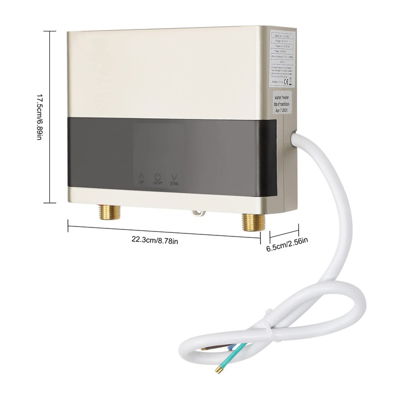 Mini Electric Tankless Water Heater, 4000W 110V Portable Tankless Water