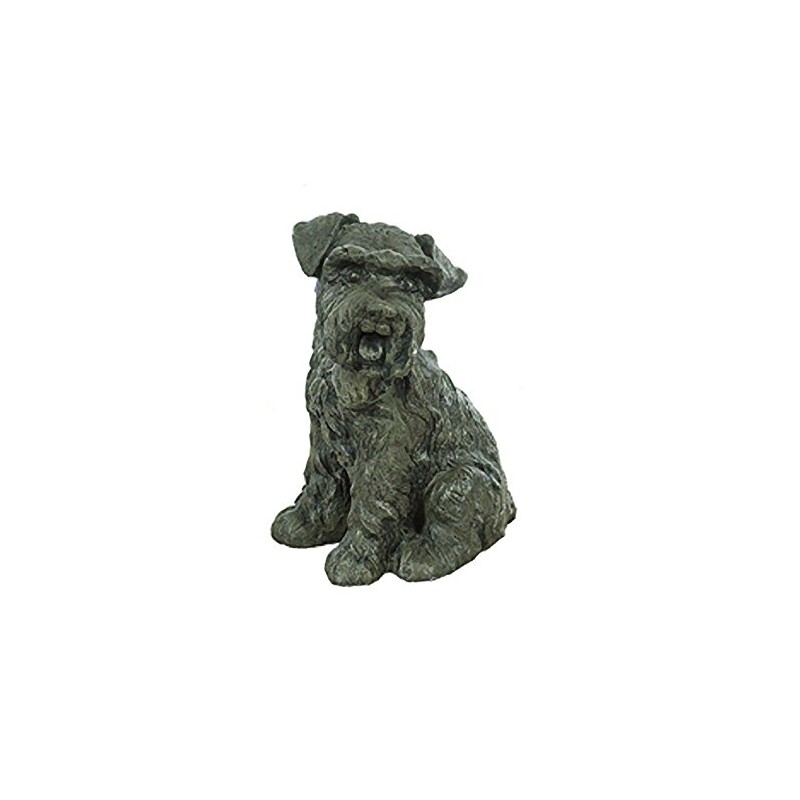 Solid Rock Stoneworks Scottish Terrier Stone Animal Statue 10in Tall