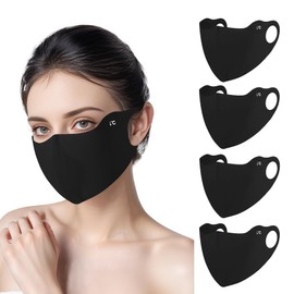 Hymeiluely UPF50+ UV Face Mask Washable Lightweigh Face Cover for Sun Protection Mask for Women Men Running Cycling Gardening Outdoors (Black)