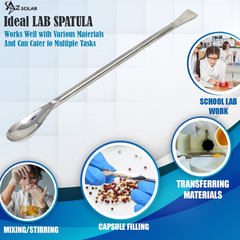 A2Z-SP001 Stainless Steel Double Ended Square & Angled Right Spoon