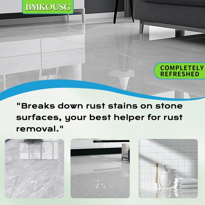 Bmkousg Rust Stain Remover Marble Cleaner Tile Rust Remover Granite