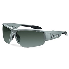 Ergodyne Skullerz Dagr Safety Sunglasses - Matte Gray Frame, Smoke Lens