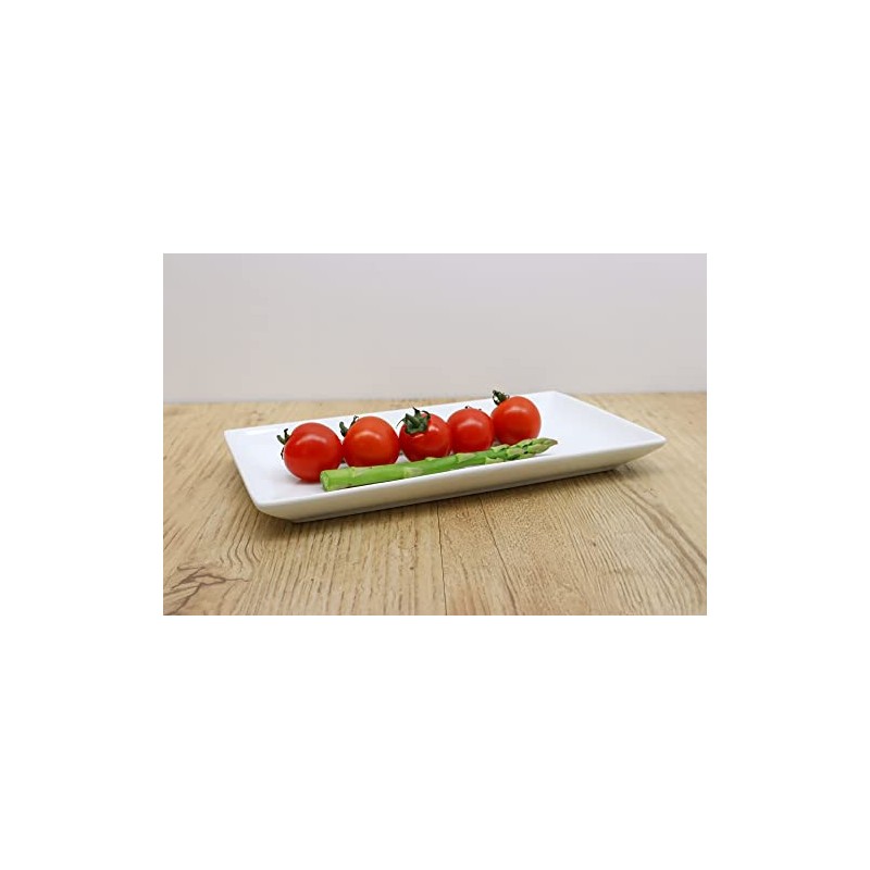 Castle Enterprise Chefs Buy Ripi Durable Dinnerware, Oblong Plate, White,