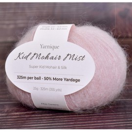 Kid-Silk Mohair Yarn, Lace Weight, 4 Balls 100g, 1420 yds