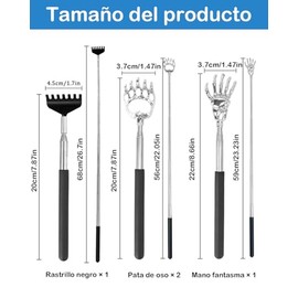 4 Piezas Manita Rascadora Espalda, Rascador De Espalda, Ayuda a Aliviar Eficazmente La Picazn y Se Puede Utilizar Para Masajes De Cabeza, Espalda,... 