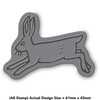 'Running Hare' Rubber Stamp - Unmounted Design for Crafting &